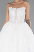 Long White Dantelle Wedding Dress ABG149