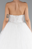 Long White Dantelle Wedding Dress ABG149