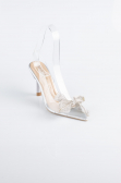 Silver Leather Evening Shoe AB1145