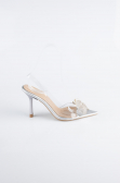 Silver Leather Evening Shoe AB1145
