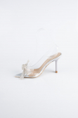 Silver Leather Evening Shoe AB1145