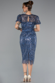 Midi Indigo Beaded Cocktail Dress ABK2412