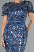 Midi Indigo Beaded Cocktail Dress ABK2412