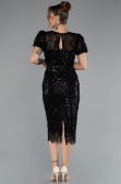Midi Black Beaded Cocktail Dress ABK2412
