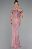Long Powder Color Beaded Evening Dress ABU5183