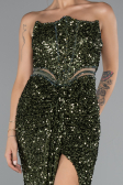 Long Olive Drab Evening Dress ABU5185