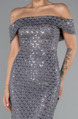 Long Grey Evening Dress ABU5186