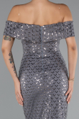 Long Grey Evening Dress ABU5186