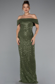 Long Olive Drab Evening Dress ABU5186