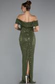 Long Olive Drab Evening Dress ABU5186