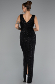 Long Black Beaded Evening Dress ABU5187