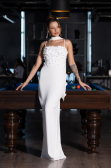Long White Evening Dress ABU5181