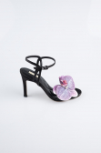 Black Satin Evening Shoe AB1151