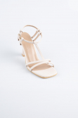 Beige Leather Evening Shoe AB1153