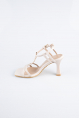 Beige Leather Evening Shoe AB1153