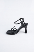 Black Leather Evening Shoe AB1153
