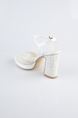 White Beaded Evening Shoe AB1154
