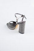 Platinum Beaded Evening Shoe AB1154