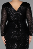 Midi Black Plus Size Cocktail Dress ABK1956