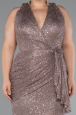 Long Mink Scaly Evening Dress ABU5209