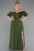 Olive Drab Long Plus Size Evening Dress ABU3615