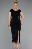 Black Midi Plus Size Party Dress ABK2340