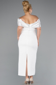 Midi White Plus Size Cocktail Dress ABK2379