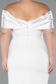 Midi White Plus Size Cocktail Dress ABK2379
