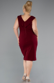 Midi Burgundy Plus Size Party Dress ABK2422