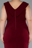 Midi Burgundy Plus Size Party Dress ABK2422