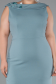 Midi Mint Plus Size Party Dress ABK2422