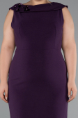 Midi Purple Plus Size Party Dress ABK2422