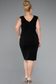 Midi Black Plus Size Party Dress ABK2422