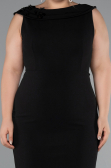 Midi Black Plus Size Party Dress ABK2422