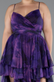 Long Purple Plus Size Evening Dress ABU5211