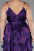 Long Purple Plus Size Evening Dress ABU5211