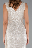 Beige Long Scaly Evening Dress ABU3201