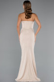 Long Beige Dantelle Mermaid Evening Gown ABU5215