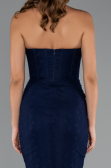 Long Navy Blue Dantelle Mermaid Evening Gown ABU5215