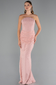 Long Powder Color Dantelle Mermaid Evening Gown ABU5215