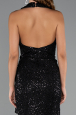 Long Black Scaly Evening Dress ABU5209