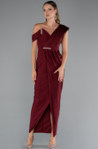Midi Burgundy Cocktail Dress ABK2423