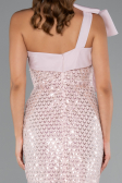 Midi Powder Color Beaded Party Dress ABK2424