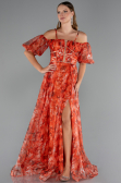 Long Orange Evening Dress ABU5221