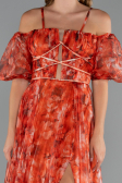 Long Orange Evening Dress ABU5221