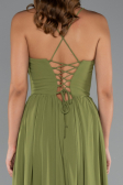 Long Pistachio Green Chiffon Prom Gown ABU5223