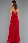 Long Red Chiffon Prom Gown ABU5223
