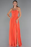Long Orange Chiffon Prom Gown ABU5223