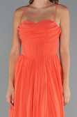 Long Orange Chiffon Prom Gown ABU5223