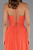Long Orange Chiffon Prom Gown ABU5223